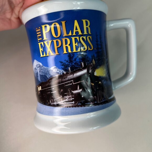The Polar Express Mug 3D With Gold Rim BELIEVE Coffee Hot Chocolate Christmas - Picture 9 of 10